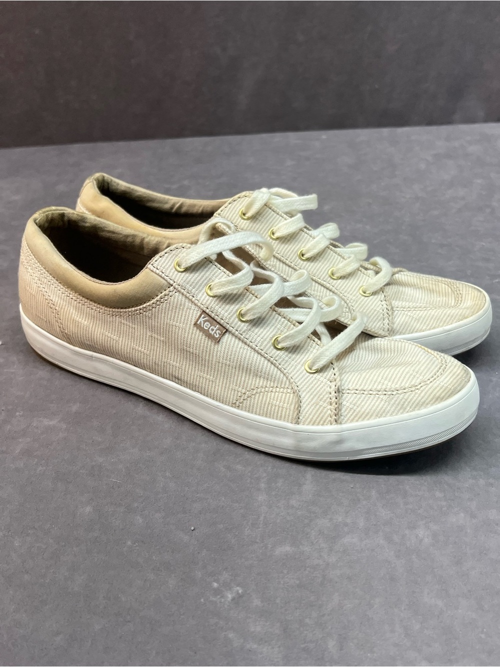 Keds Women’s Cream Canvas Low-Top Sneakers